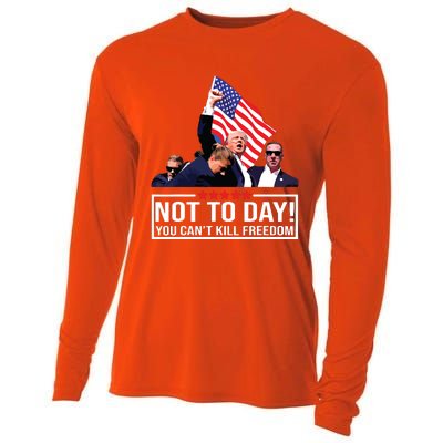 Not Today You Cant Kill Freedom I Support President 45 47 Cooling Performance Long Sleeve Crew