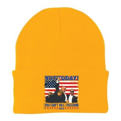 Not Today You Cant Kill Freedom Trump 2024 President Lover Knit Cap Winter Beanie