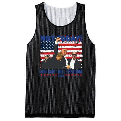 Not Today You Cant Kill Freedom Trump 2024 President Lover Mesh Reversible Basketball Jersey Tank