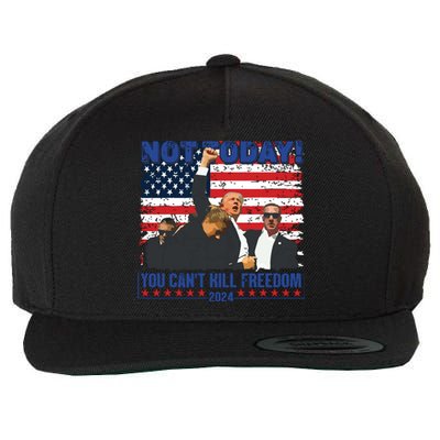 Not Today You Cant Kill Freedom Trump 2024 President Lover Wool Snapback Cap