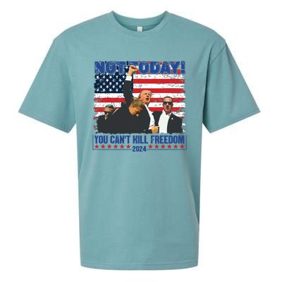 Not Today You Cant Kill Freedom Trump 2024 President Lover Sueded Cloud Jersey T-Shirt