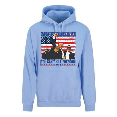 Not Today You Cant Kill Freedom Trump 2024 President Lover Unisex Surf Hoodie