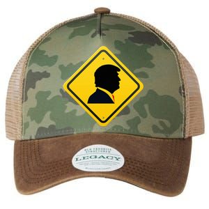 New! Trump Yellow Yield Road Sign Trump Road Yield Sign Legacy Tie Dye Trucker Hat