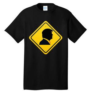 New! Trump Yellow Yield Road Sign Trump Road Yield Sign Tall T-Shirt