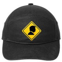 New! Trump Yellow Yield Road Sign Trump Road Yield Sign 7-Panel Snapback Hat