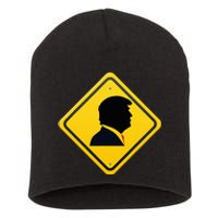 New! Trump Yellow Yield Road Sign Trump Road Yield Sign Short Acrylic Beanie