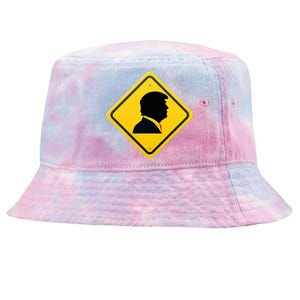 New! Trump Yellow Yield Road Sign Trump Road Yield Sign Tie-Dyed Bucket Hat