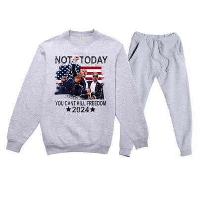 Not Today You CanT Kill Freedom Premium Crewneck Sweatsuit Set