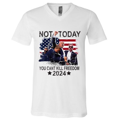 Not Today You CanT Kill Freedom V-Neck T-Shirt