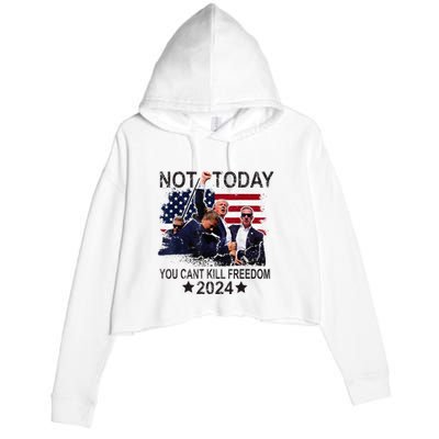 Not Today You CanT Kill Freedom Crop Fleece Hoodie