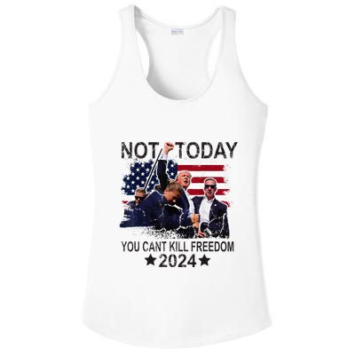 Not Today You CanT Kill Freedom Ladies PosiCharge Competitor Racerback Tank