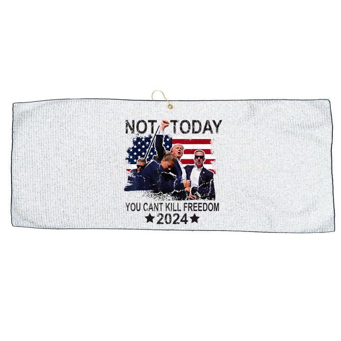 Not Today You CanT Kill Freedom Large Microfiber Waffle Golf Towel