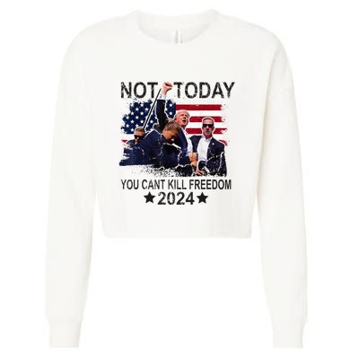 Not Today You CanT Kill Freedom Cropped Pullover Crew
