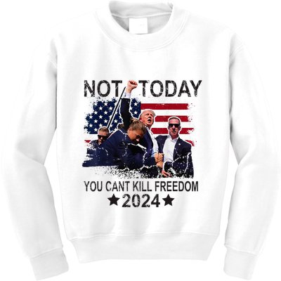 Not Today You CanT Kill Freedom Kids Sweatshirt