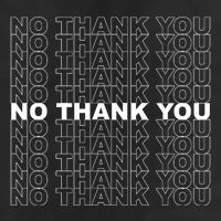 No Thank You Classic Retro 25L Jumbo Tote