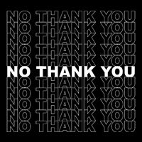 No Thank You Classic Retro Zip Tote Bag