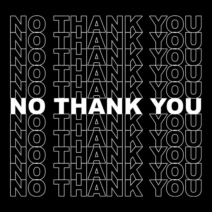 No Thank You Classic Retro Zip Tote Bag