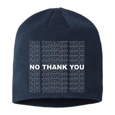 No Thank You Classic Retro Sustainable Beanie