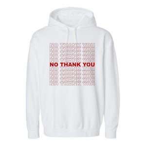 No Thank You Classic Retro Garment-Dyed Fleece Hoodie