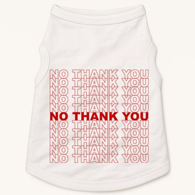 No Thank You Classic Retro Doggie Tank