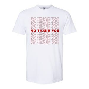 No Thank You Classic Retro Softstyle CVC T-Shirt