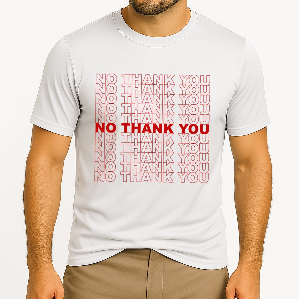 No Thank You Classic Retro Cooling Performance Crew T-Shirt