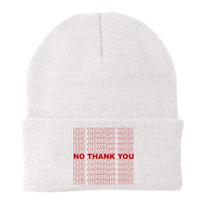 No Thank You Classic Retro Knit Cap Winter Beanie