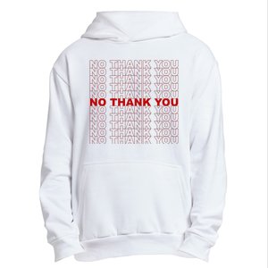 No Thank You Classic Retro Urban Pullover Hoodie