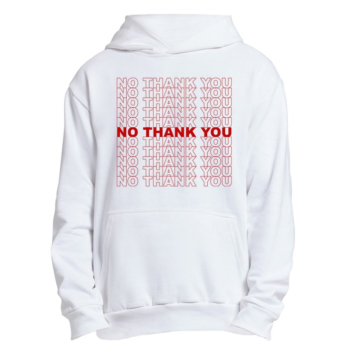 No Thank You Classic Retro Urban Pullover Hoodie