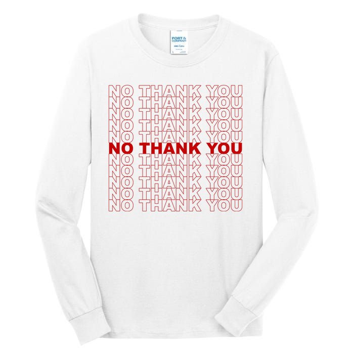 No Thank You Classic Retro Tall Long Sleeve T-Shirt