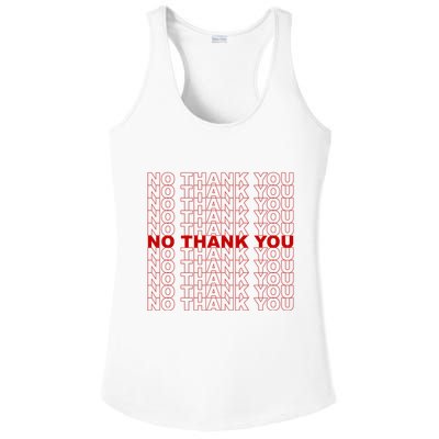 No Thank You Classic Retro Ladies PosiCharge Competitor Racerback Tank