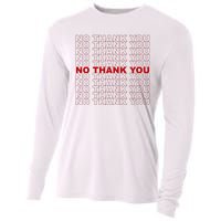 No Thank You Classic Retro Cooling Performance Long Sleeve Crew