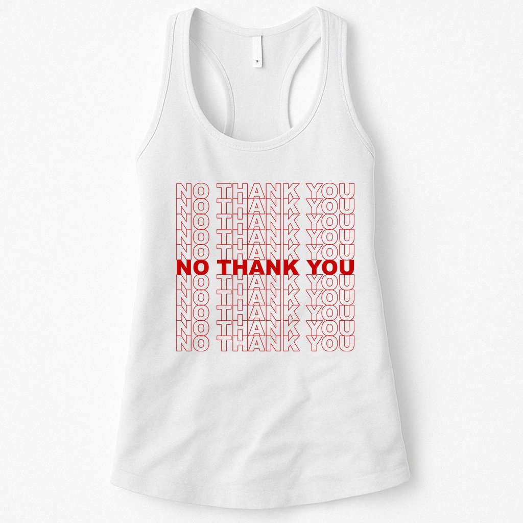 No Thank You Classic Retro Womens Tank Top