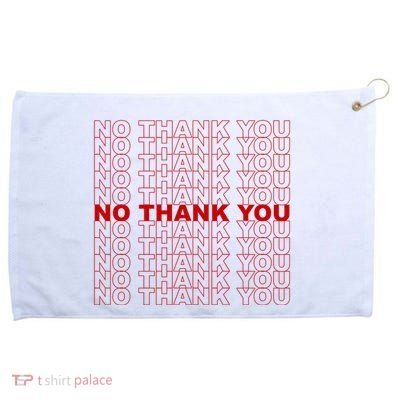 No Thank You Classic Retro Grommeted Golf Towel