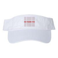 No Thank You Classic Retro Valucap Bio-Washed Visor