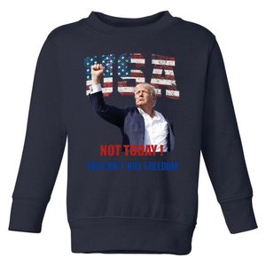 Not Today You CanT Kill Freedom Donald Trump Survived Shooter Toddler Sweatshirt