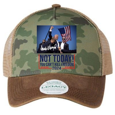 Not Today You CanT Kill Freedom Donald Trump Survived Shooter Legacy Tie Dye Trucker Hat