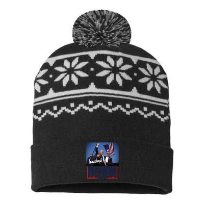 Not Today You CanT Kill Freedom Donald Trump Survived Shooter USA-Made Snowflake Beanie