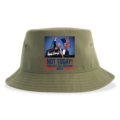 Not Today You CanT Kill Freedom Donald Trump Survived Shooter Sustainable Bucket Hat