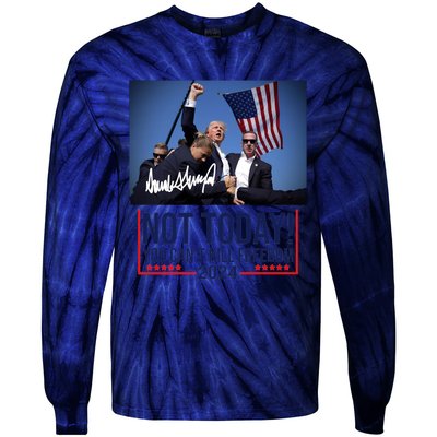 Not Today You CanT Kill Freedom Donald Trump Survived Shooter Tie-Dye Long Sleeve Shirt