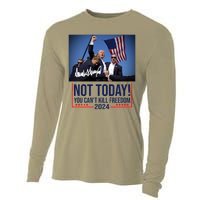 Not Today You CanT Kill Freedom Donald Trump Survived Shooter Cooling Performance Long Sleeve Crew