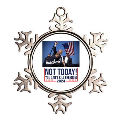 Not Today You CanT Kill Freedom Donald Trump Survived Shooter Metallic Star Ornament