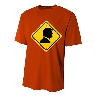 New! Trump Yellow Yield Road Sign Trump Road Yield Sign Performance Sprint T-Shirt