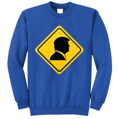 New! Trump Yellow Yield Road Sign Trump Road Yield Sign Sweatshirt