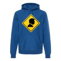 New! Trump Yellow Yield Road Sign Trump Road Yield Sign Premium Hoodie