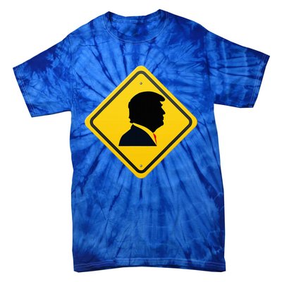 New! Trump Yellow Yield Road Sign Trump Road Yield Sign Tie-Dye T-Shirt