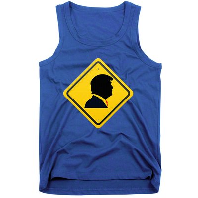 New! Trump Yellow Yield Road Sign Trump Road Yield Sign Tank Top