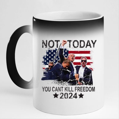 Not Today You CanT Kill Freedom 11oz Black Color Changing Mug