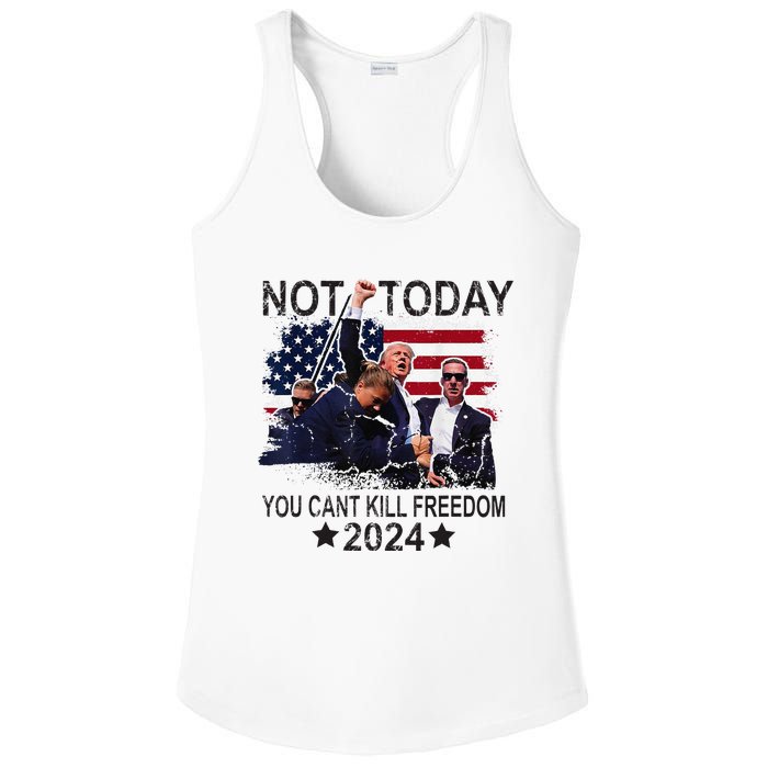 Not Today You CanT Kill Freedom Ladies PosiCharge Competitor Racerback Tank