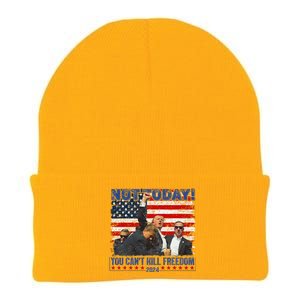 Not Today You CanT Kill Freedom Trump 2024 President Lover Knit Cap Winter Beanie